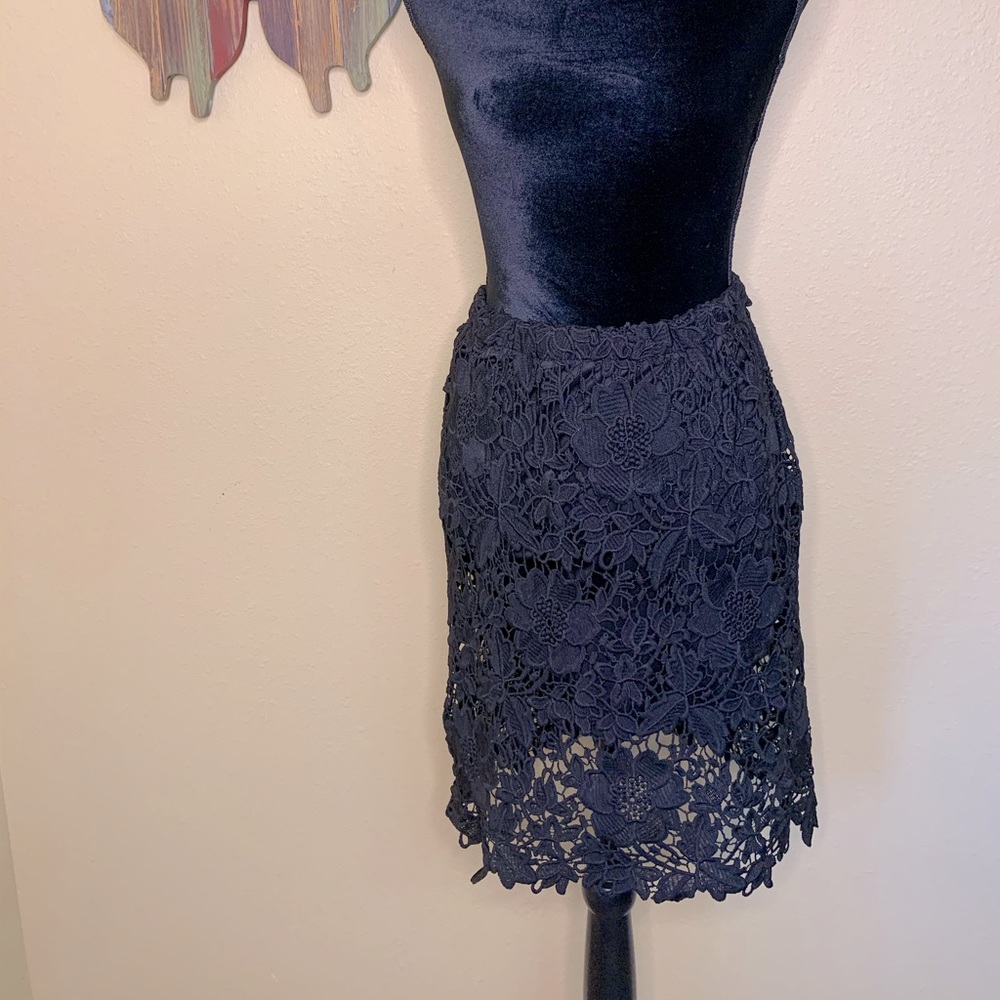 Black, lace overlay skirt